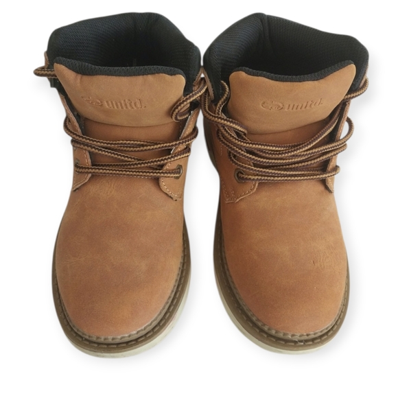 Ecko Unlimited Other - Ecko Unltd Kids Tan Work Boots Size 2 Boys Lace Up Ankle Boots